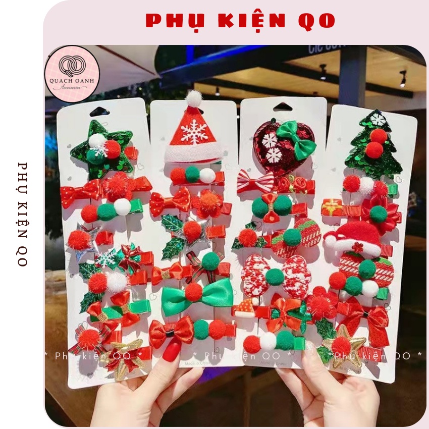 Set 10 kẹp mái Noel dễ thương cho bạn gái - KEP13