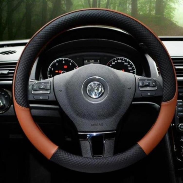 Bọc vô lăng ô tô, Bọc vô lăng da Pu phù hợp các dòng xe có đường kính vô lăng 38cm | BigBuy360 - bigbuy360.vn