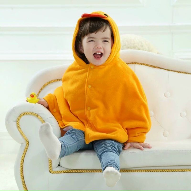 Áo choàng, áo khoác nỉ 1 lớp hình thú cho bé từ 0- 5 tuổi