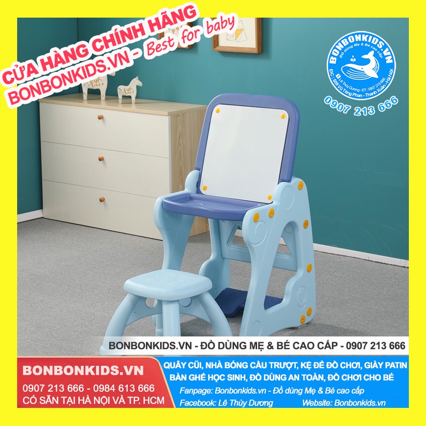 Bảng vẽ gấp gọn Newber 2in1 - Bàn ghế nhựa cho bé