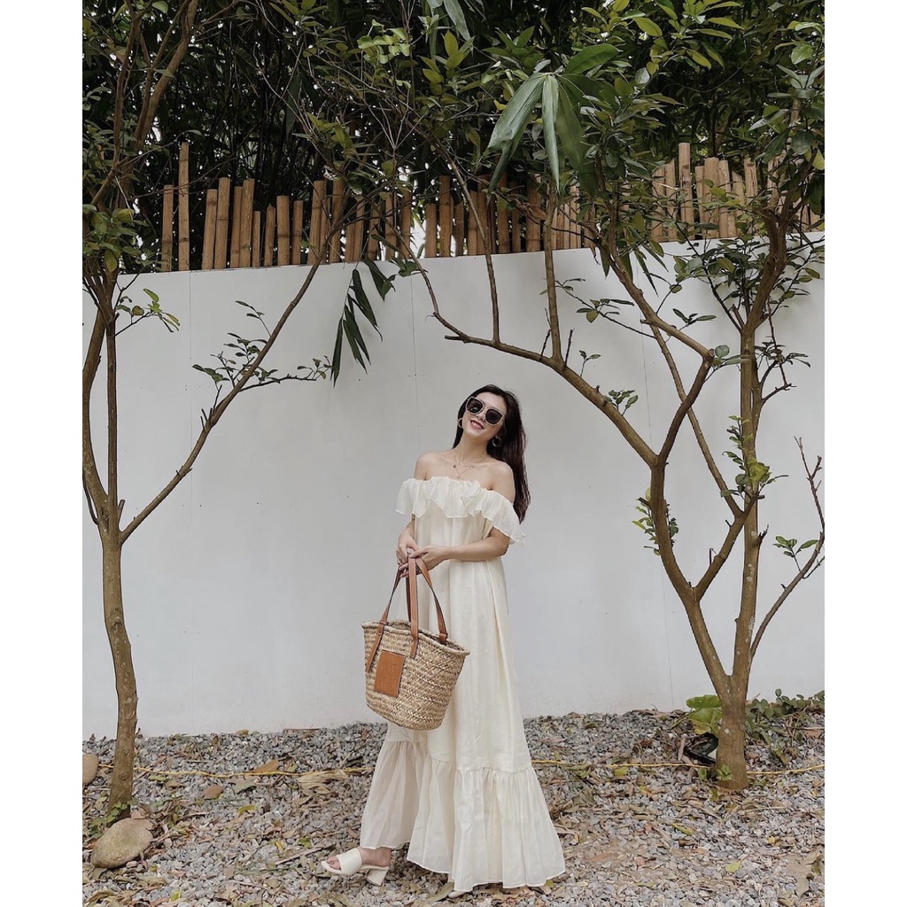 Váy Maxi Bèo Trễ Vai Dáng Dài Siêu Xinh - Elleni