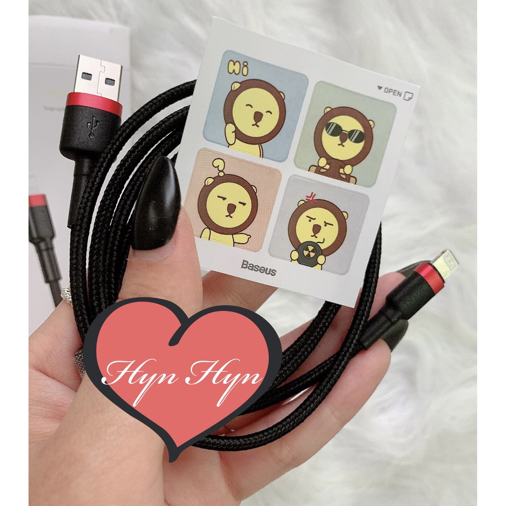 Cáp sạc và truyền dữ liệu Baseus Cafule USB Lightning giành cho iPhone - Hàng Chính Hãng