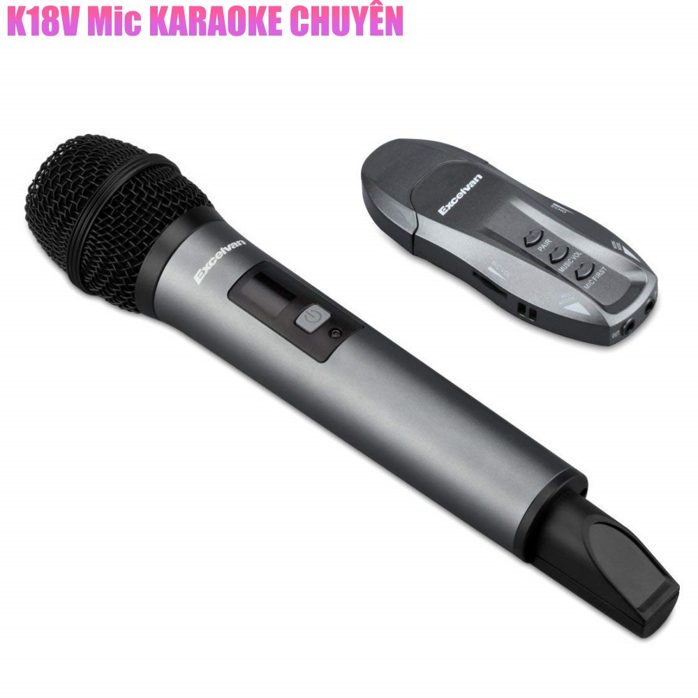 Mic hát Karaoke dành cho tất cả các Hãng Loa Bluetooth không dây Excelvan K18V