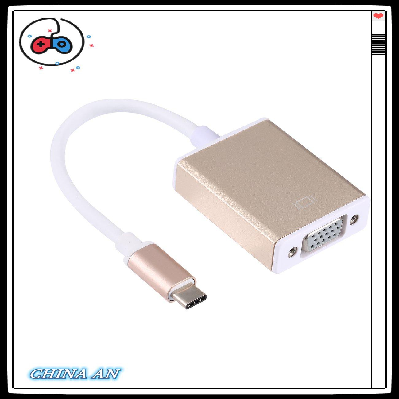 ⚡Hot sản phẩm/USB C Type C Thunderbolt 3 to VGA Male to Female Converter Cable for MacBook