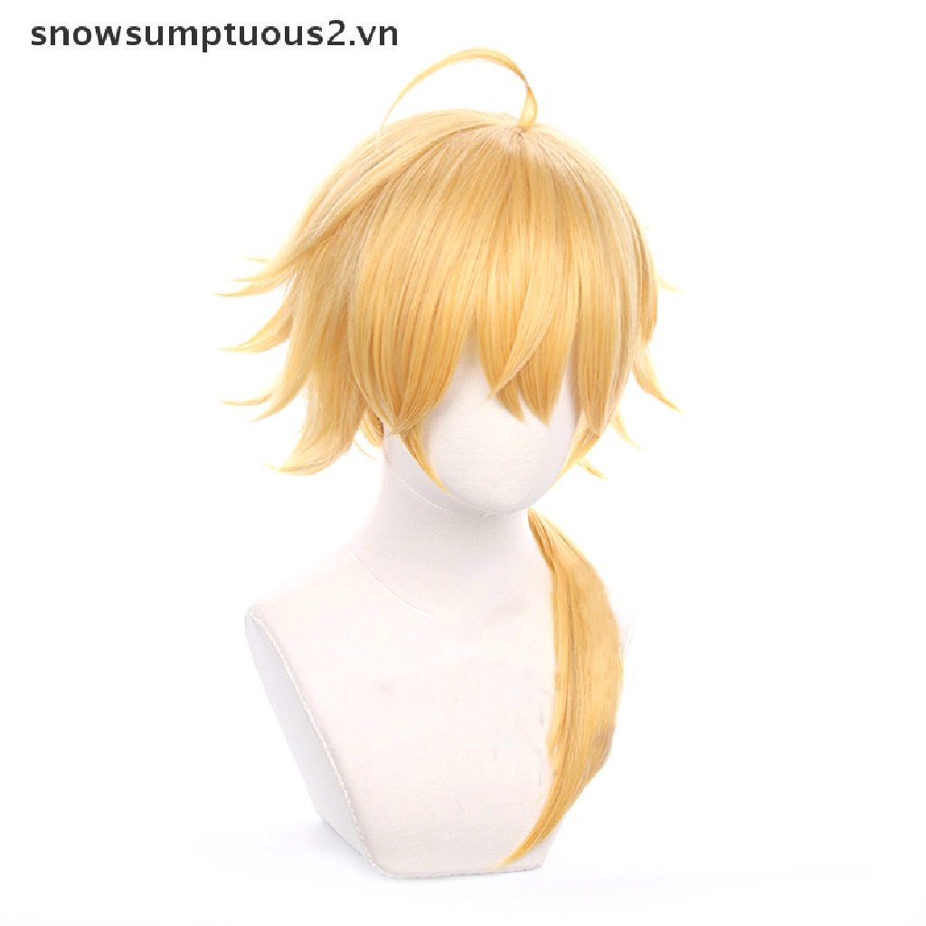 Tóc Giả Ngắn Thẳng Nhuộm Màu Hóa Trang Genshin Tohma