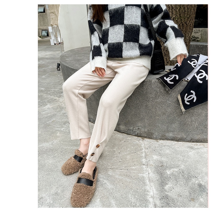 Quần Nhung Tăm Mỏng Mềm Mặc Bầu Q290