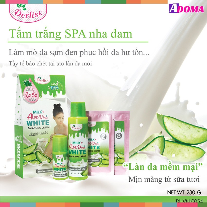 Kem Tắm Trắng Toàn Thân Sữa Tươi Tại Nhà Derlise SPA An Toàn Hiệu Quả Thái Lan