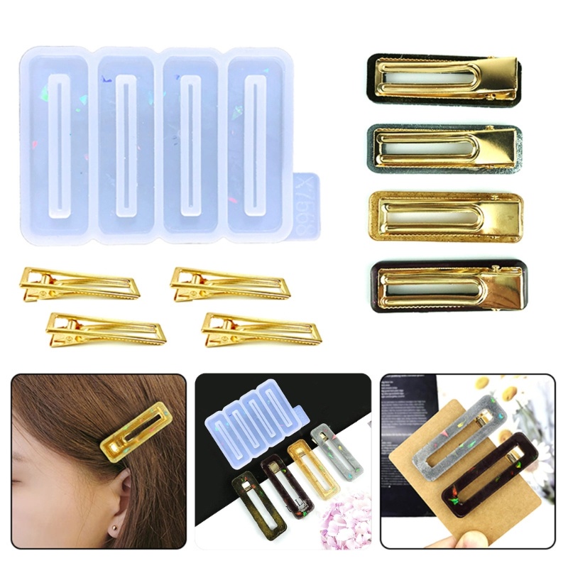 Khuôn Silicone Làm Kẹp Tóc Trang Trí Diy