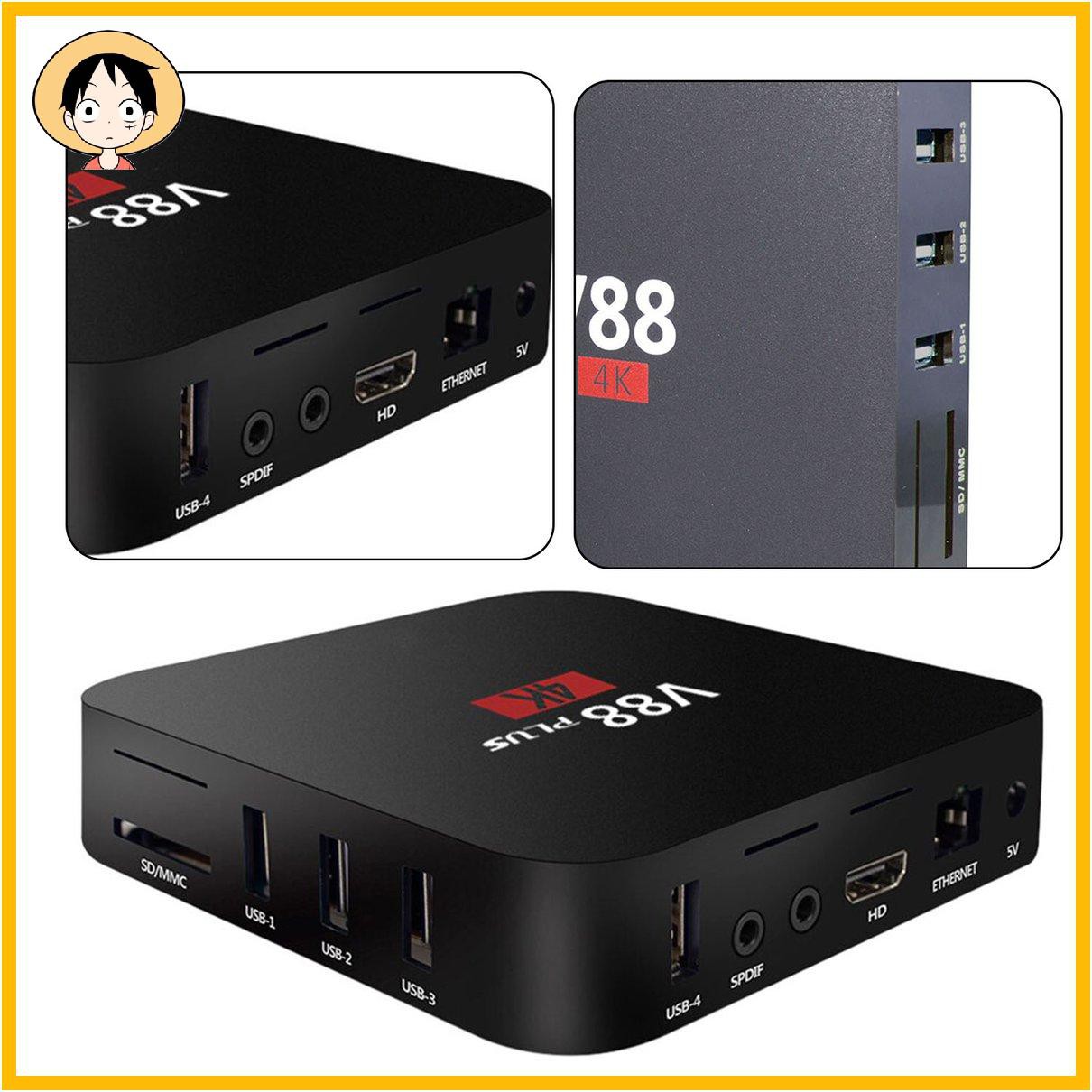 Hộp Tv Thông Minh V88 4k 1g + 8g Wifi Media Player