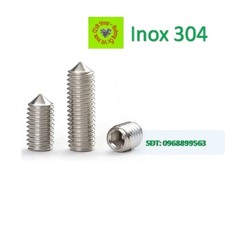 Vít trí lục giác chìm đầu nhọn inox 304