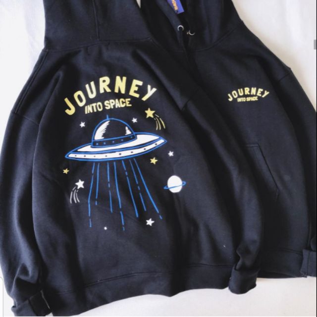 hoodie in hình ulzzang tàu ufo - ẢNH THẬT