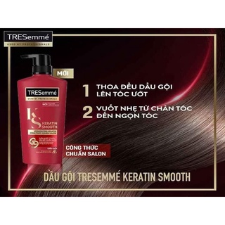 [Hàng Thái] Dầu gội đầu Tresemme KERATIN SMOOTH màu đỏ  cặp dầu gội xả thái lan 450ml, 5 trong 1 suôn mượt