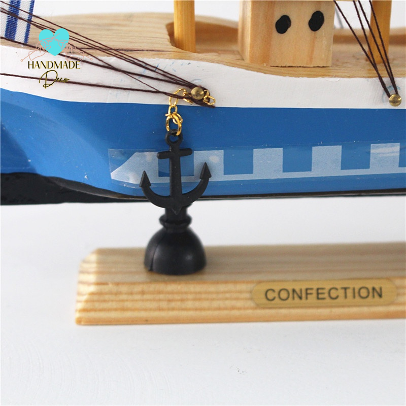 Mô hình thuyền Buồm bằng gỗ - Decor phong cách Địa Trung Hải