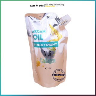 ủ tóc collagen No.6 argan oil ủ tóc collagen phục hồi hư tổn evelyn hấp tóc siêu mượt 450ml,mỹ phẩm tóc yến nhi DT03