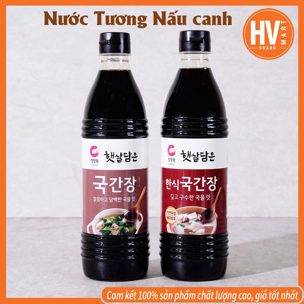 [Hàng Nội Địa] Nước Tương Nấu Canh Chung Jung One Hàn Quốc 500ml. Hàng Chuẩn Hàn. Nấu Các Loại Canh Rất Ngon