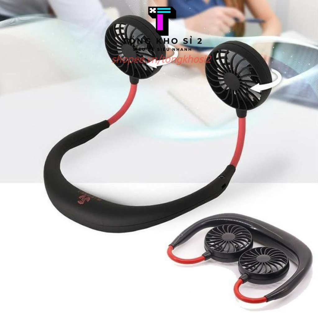 (CAO CẤP) Quạt đeo cổ mini fan USB 3 cấp độ gió siêu mát thế hệ mới giải cứu mùa hè - GIA DỤNG HÀ NỘI