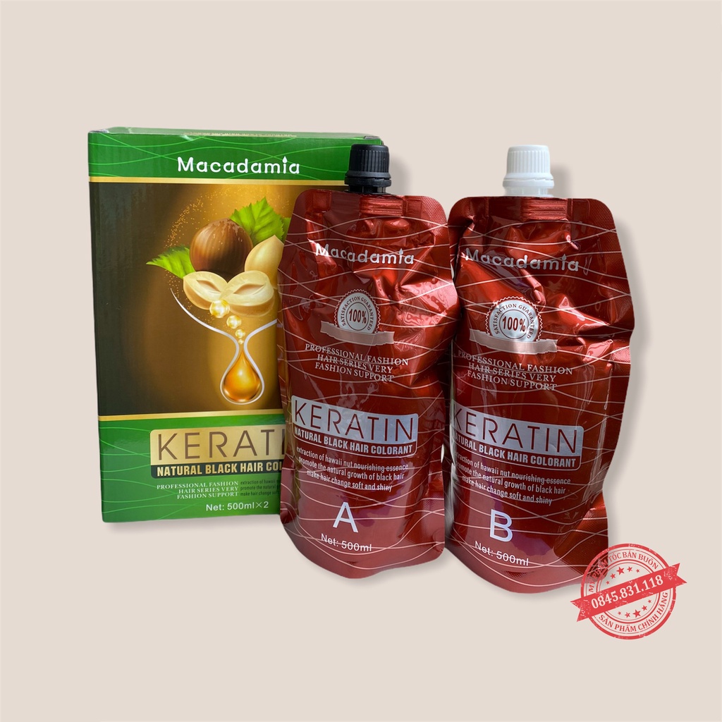 Thuốc nhuộm tóc thảo dược keratin không dính da đầu CT38