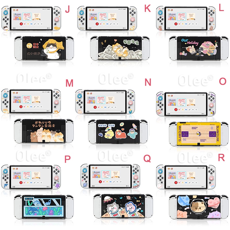 NINTENDO Vỏ Bảo Vệ Mỏng Tương Thích Với Switch & Switch Oled Kèm Tay Cầm Joy-Cons-Multi-Theme Dễ Thương