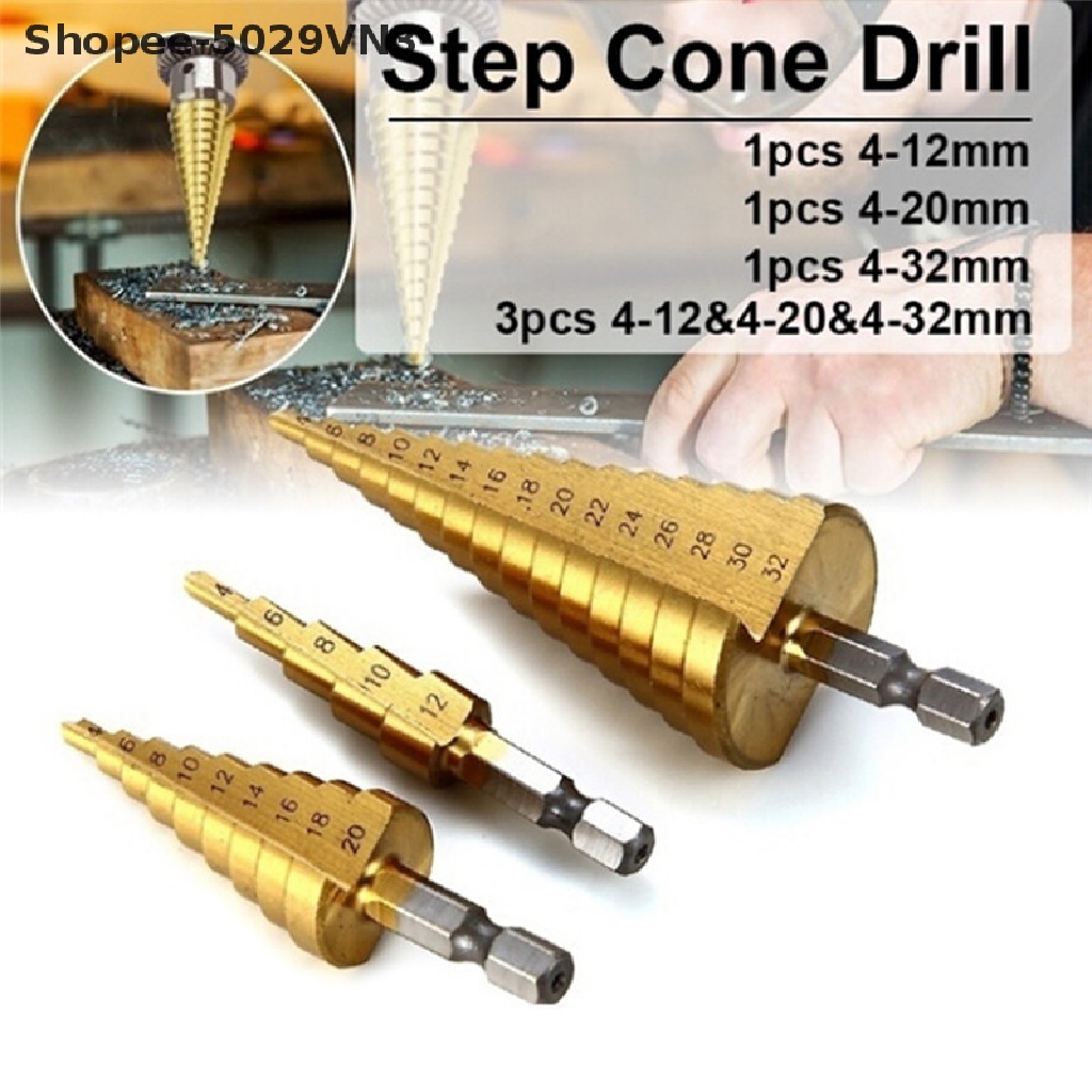 Mũi khoan lỗ hình nón lớn bằng thép HSS 5029VN3 4-12 / 20 / 32mm