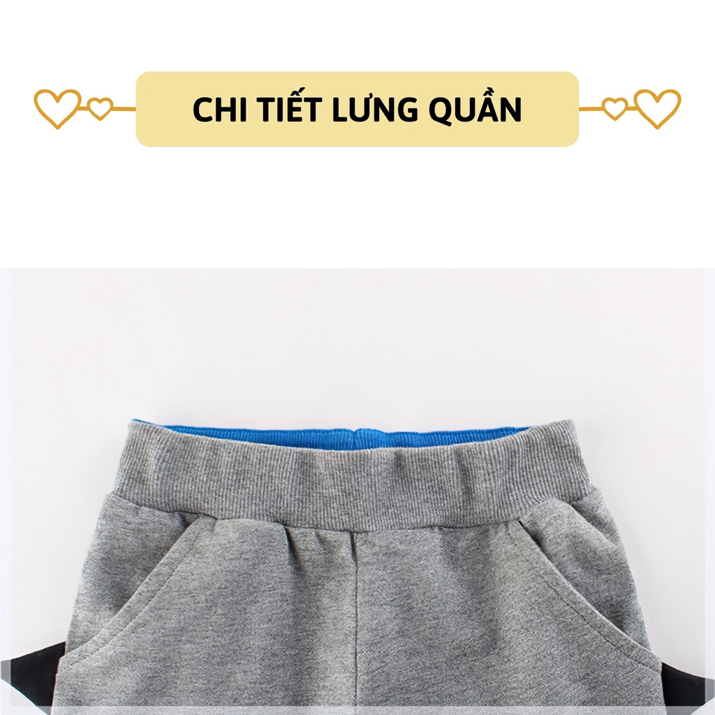 Quần thun dài bé trai 27Kids Quần thu đông nam 100% Cotton cho trẻ từ 2-10 tuổi BLPE2