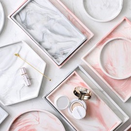 Khay đựng đồ, đựng mỹ phẩm hình vân đá cao cấp