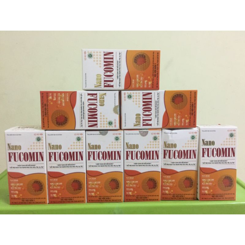 NANO FUCOMIN Học Viện Quân Y gồm Fucoidan, Nano Curcumin, Bột Tam Thất, Cao Xạ Đen Hỗ Trợ Điều Trị Ung Thư hạn tới 2023