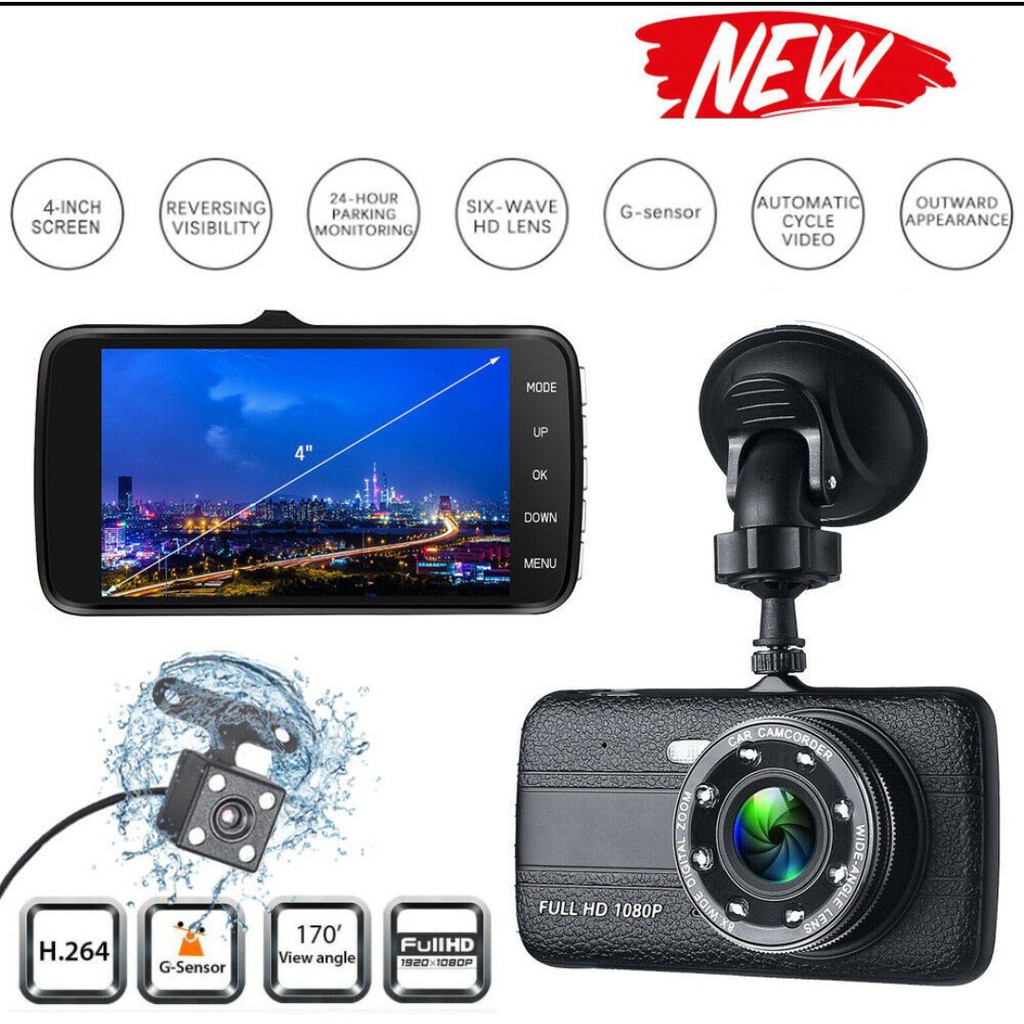 Camera hành trình X004/ X002/ A10 Cao cấp - FullHD 1080p - (Ghi hình trước sau)