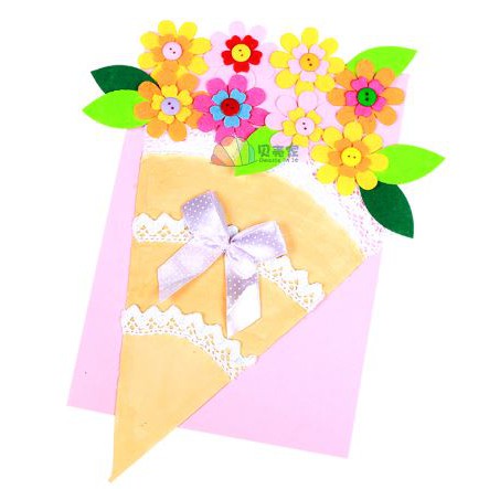 Hoa vải nỉ trang trí lớp học mầm non