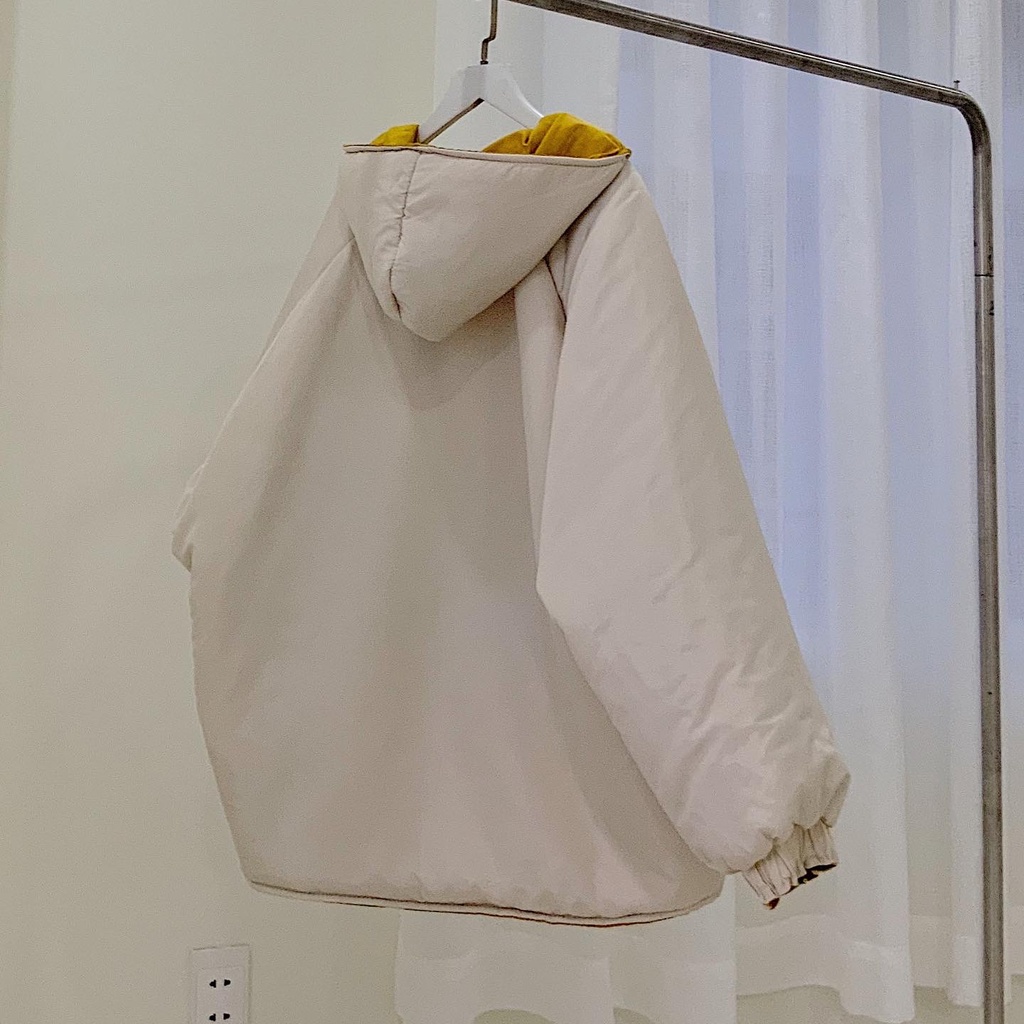 Áo Khoác Phao JEMCLOSET Túi Vuông Lota Dày Dặn 2 Lớp 2 Màu Form Dáng Rộng Có Thể Thay Đổi Kiểu Áo Tùy Thích - 1972 | BigBuy360 - bigbuy360.vn
