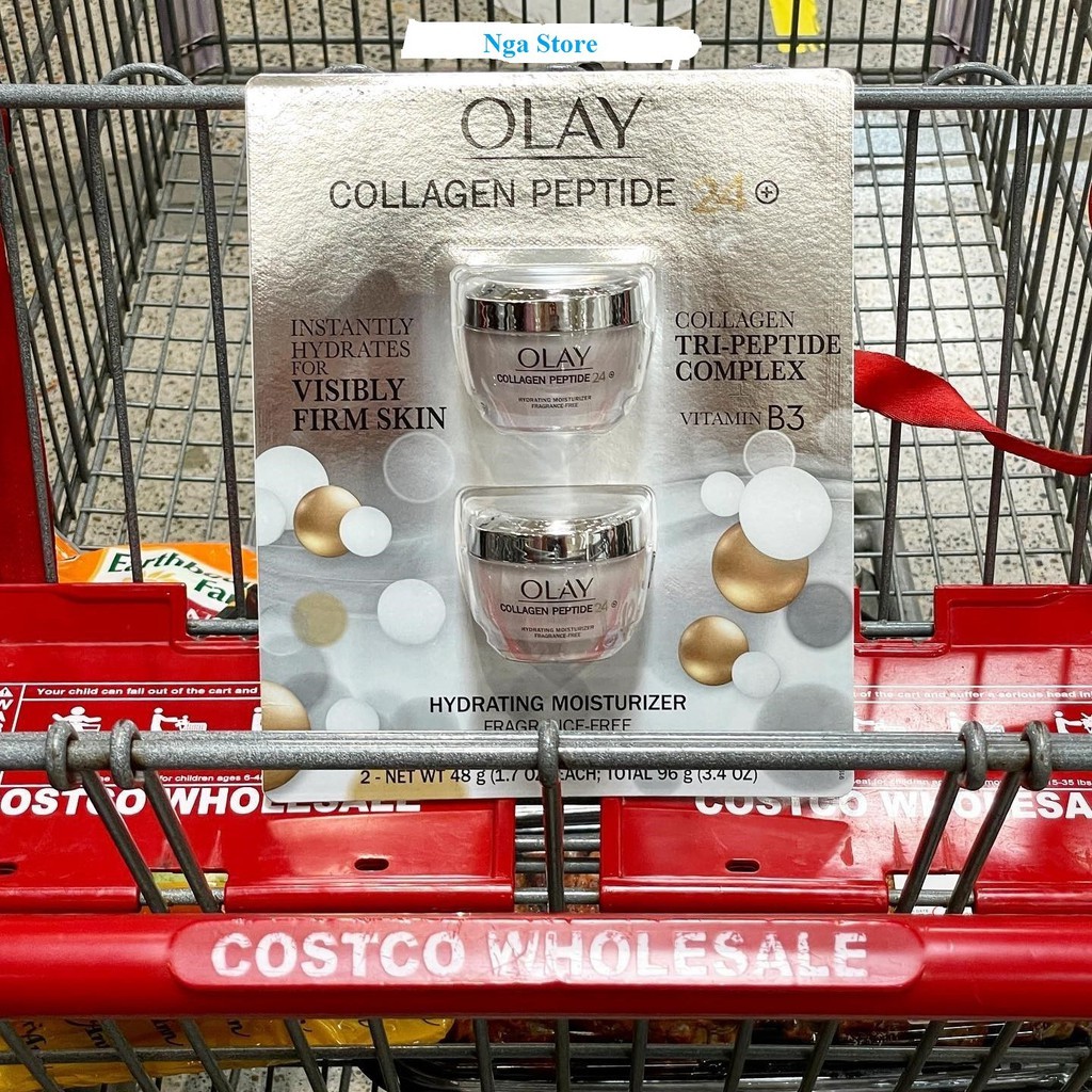 [OLAY TRẮNG] SET DƯỠNG ẨM TÁI TẠO DA OLAY COLLAGEN PEPTIDE 24 HYDRATING MOISTURIZER 48G MỸ