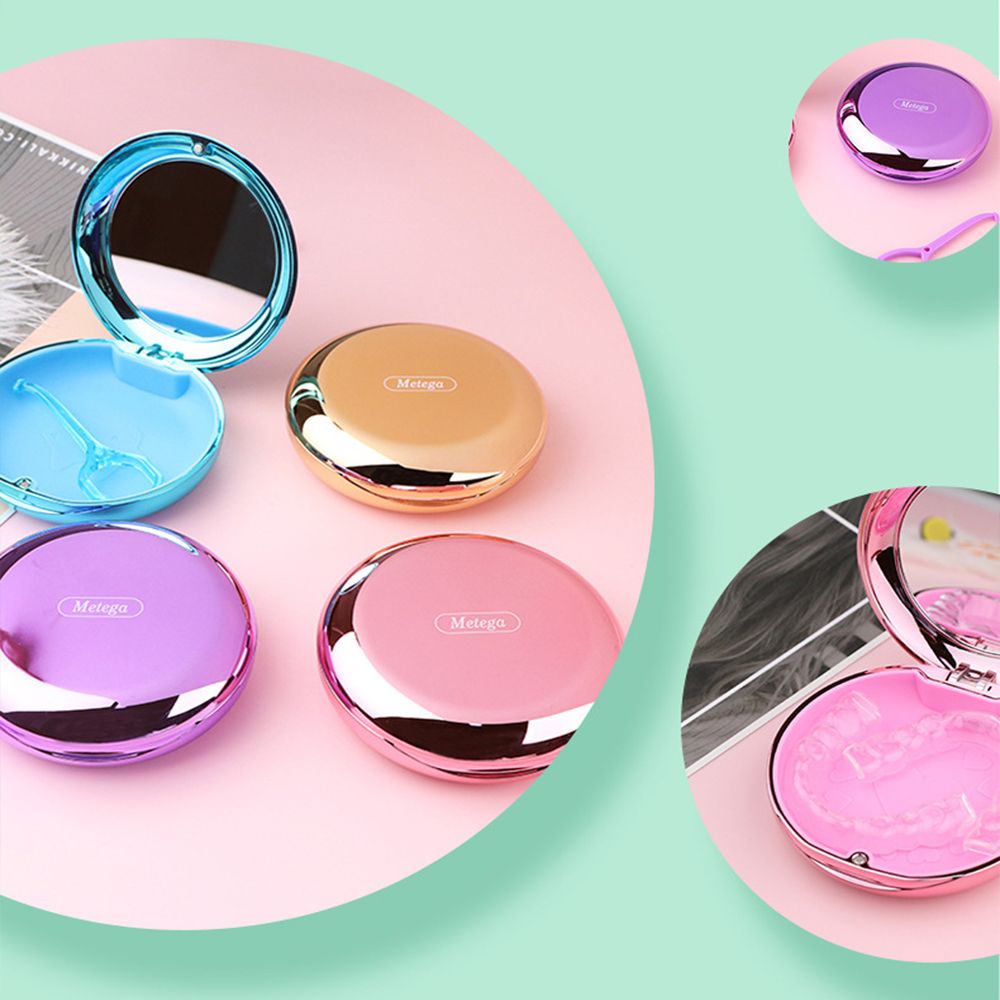 [Hàng mới về] Hộp đựng niềng răng răng giả chăm sóc răng miệng nhiều màu sắc tùy chọn tiện lợi