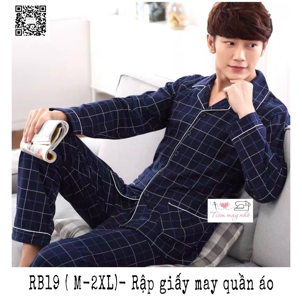 RẬP GIẤY( bản vẽ ) _ RB19_rập giấy may bộ pijama nam