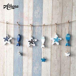 Phụ kiện treo tường trang trí hình cá/ sao biển bằng gỗ