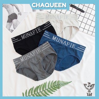 Quần Sịp Nam Cotton Munafie Tam giác Co Giãn 4 Chiều Mỗi Quần 1 Túi Zip Sang Trọng - Chaqueen