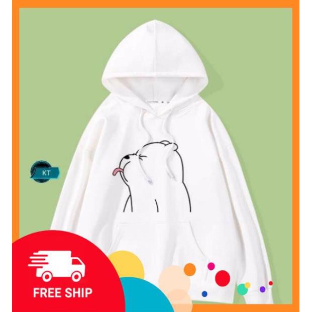 FREESHIP - XẢ KHO CẮT LỖ Áo hoodie gấu lè lưỡi_KM