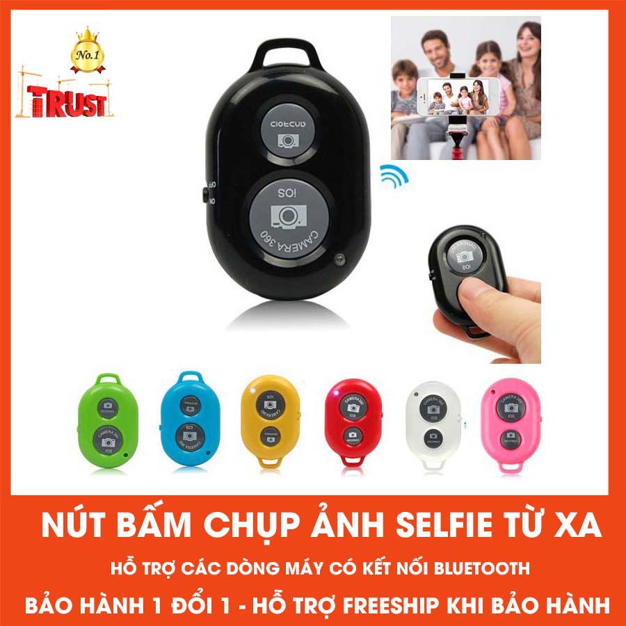 Nút Chụp Ảnh, Remote Bluetooth hỗ trợ chụp trên đế chụp hình