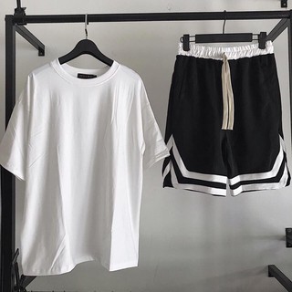 Combo quần áo tay lỡ unisex + quần short 2V