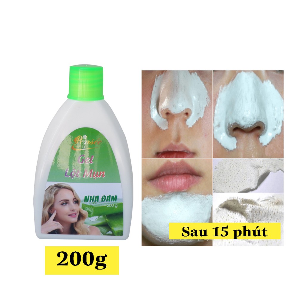 Gel Lột Mụn Đầu Đen, Mụn Cám Nha Đam 60 - 200 g - Gel Hút Mụn - Wicbe