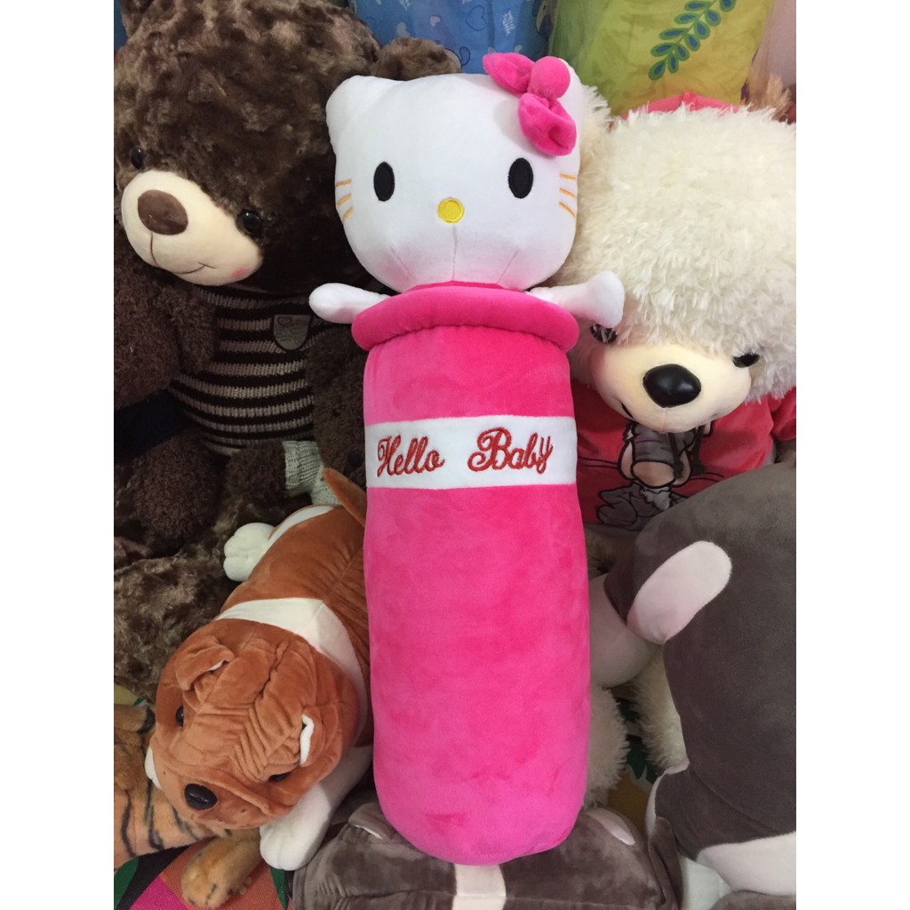 Gối Ôm Kitty Cho Bé 60cm Vải Nhung Siêu Mịn Mượt Siêu Êm