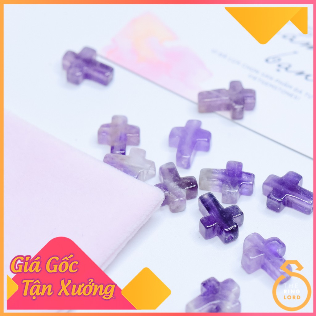 Thánh giá đá xỏ vòng Chuỗi Mân Côi độ bền vĩnh cửu | Tặng kèm dây suôn vòng