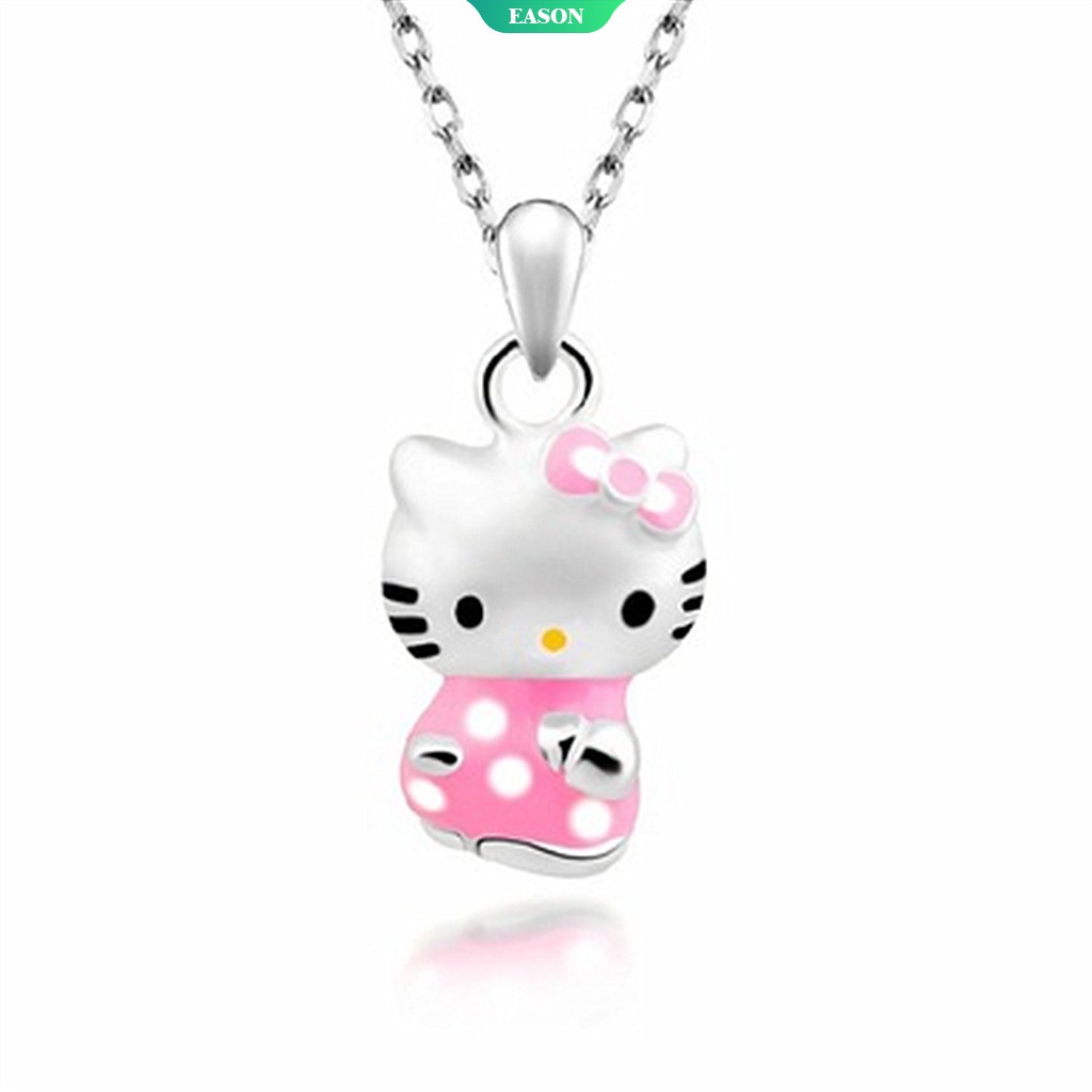 Vòng cổ Bạc Mặt Hello Kitty Thời Trang 2022