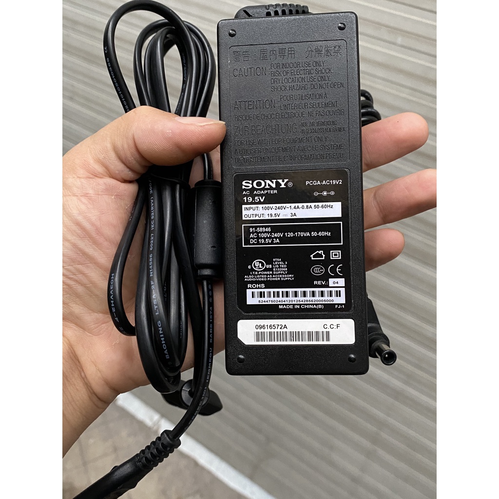 Adapter nguồn tivi sony 19.5V 3A bảo hành 12 tháng