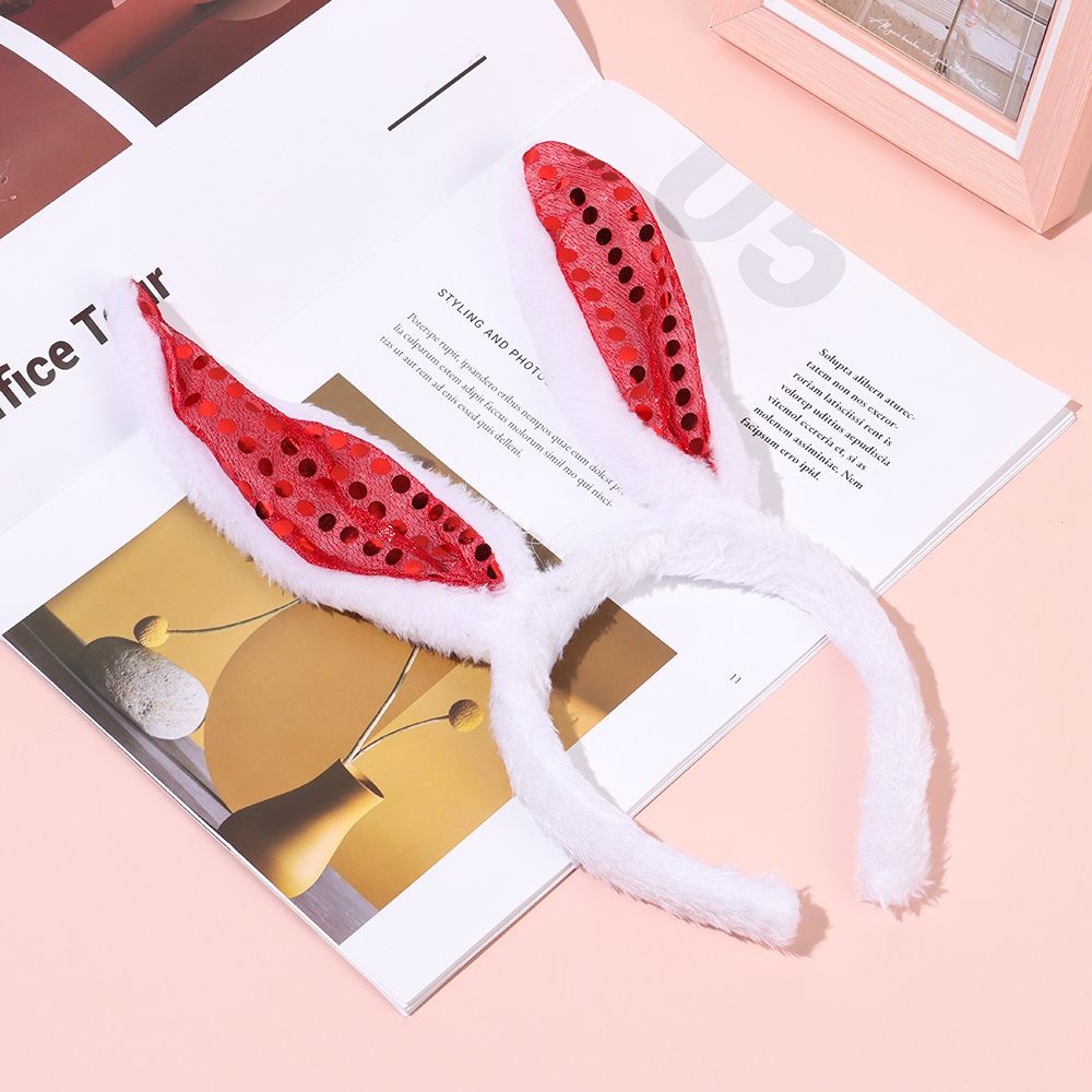 Băng Đô Tai Thỏ Nhiều Màu Hóa Trang Phục Sinh Dễ Thương Cho Nữ