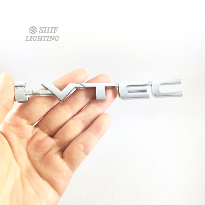 Logo ABS mạ vàng / bạc i-VTEC 130*18mm dán trang trí xe Honda