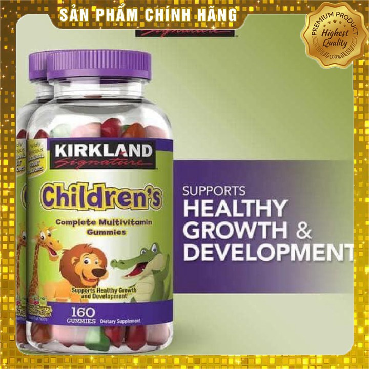 Kẹo dẻo bổ sung vitamin tổng hợp cho bé Kirkland Children's Multivitamin 160 viên