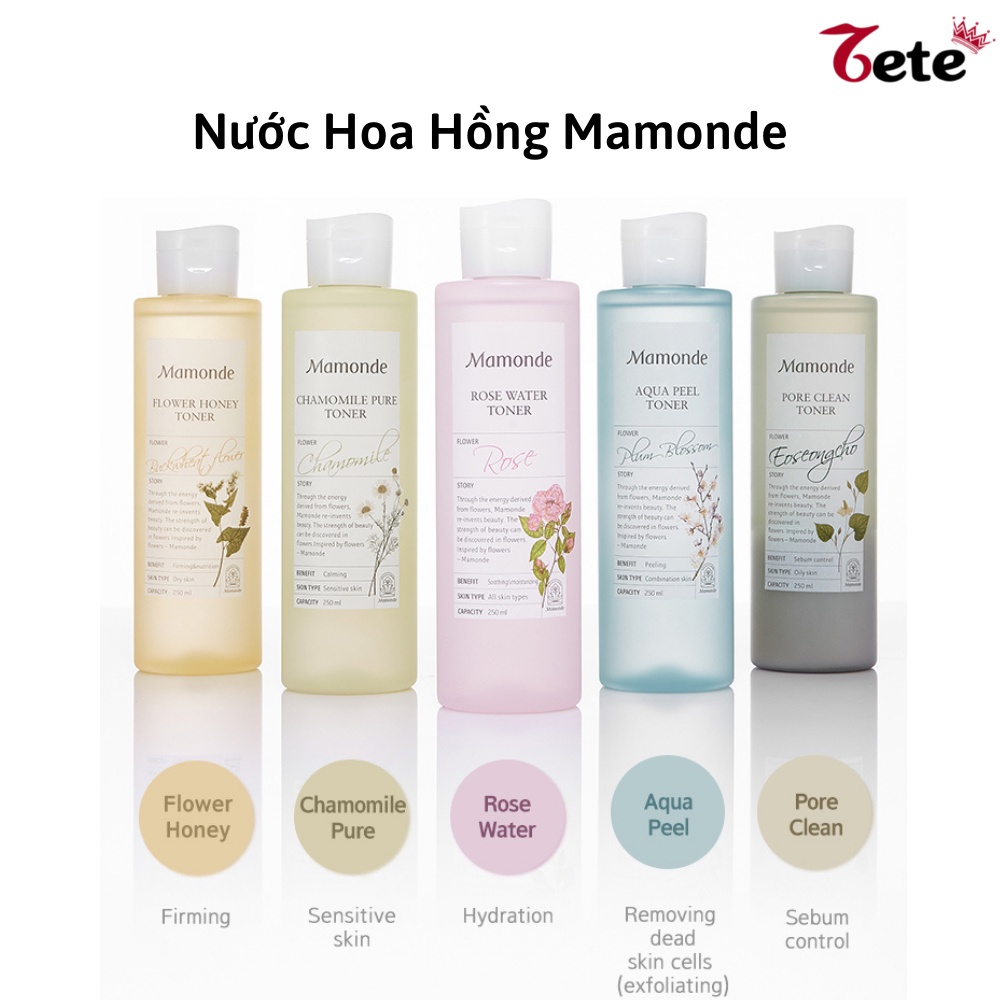 NƯỚC HOA HỒNG MAMONDE TONER HOA HỒNG DIẾP CÁ 250ML