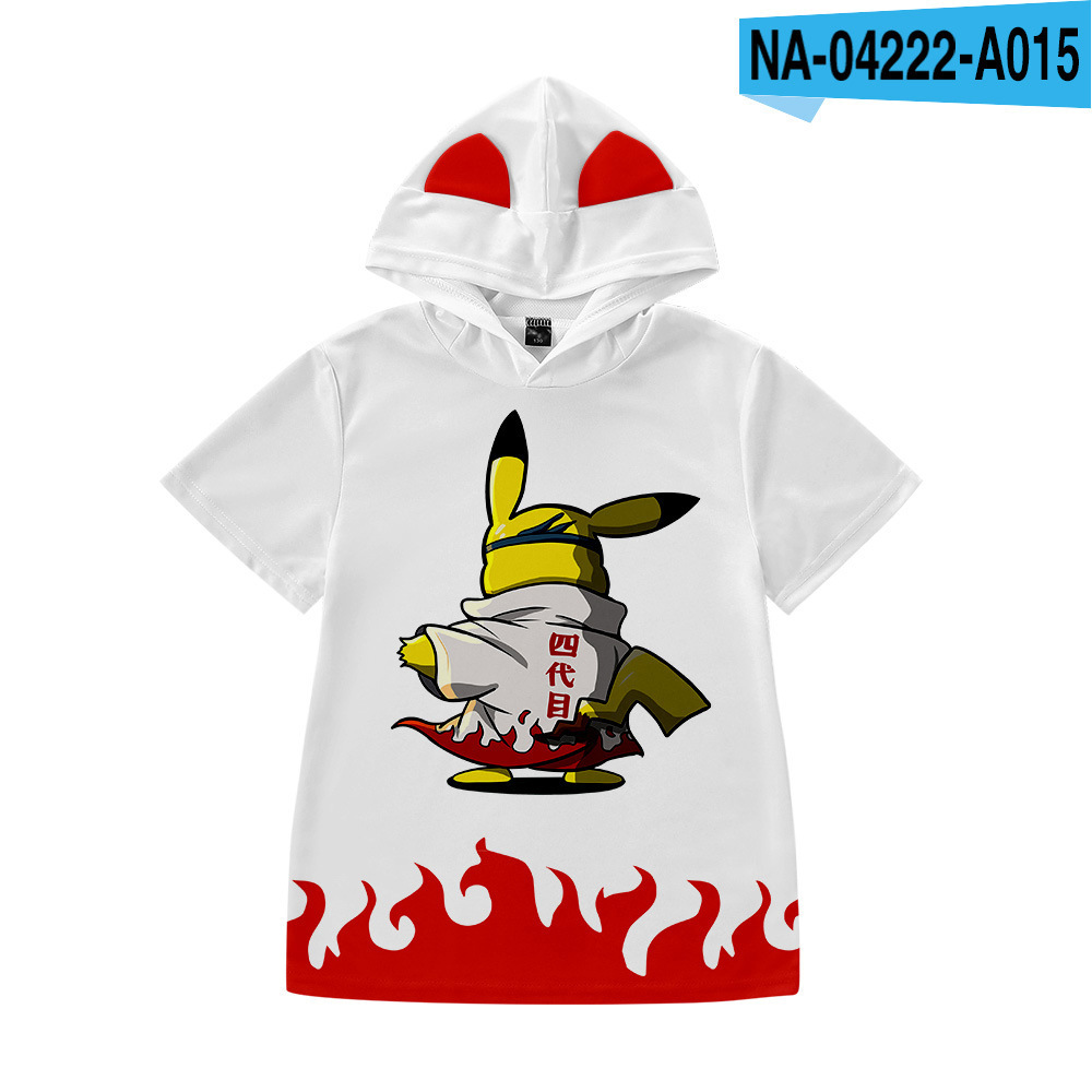 Áo Hoodie Tay Ngắn In Hình Naruto Cá Tính Cho Nam