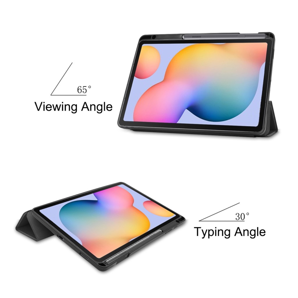 Bao da Flip case S6 Lite Samsung Galaxy Tab 10.4 inch SM P610 P615 P617 - Ốp case có khe đựng bút (ZB02)