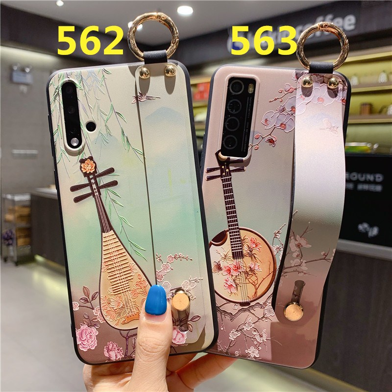 Ốp điện thoại mềm có móc ngón tay và dây đai cầm tay GWD cho iphone 12 Mini 11 Pro Max XS XR X 7 8 6 6S Plus