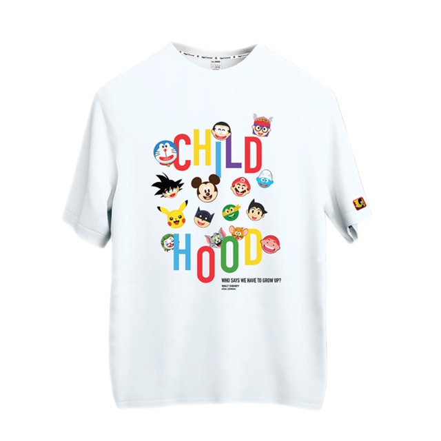 Áo thun Childhood V1 với hình ảnh các nhân vật gắn liền với thế hệ 8X 9X